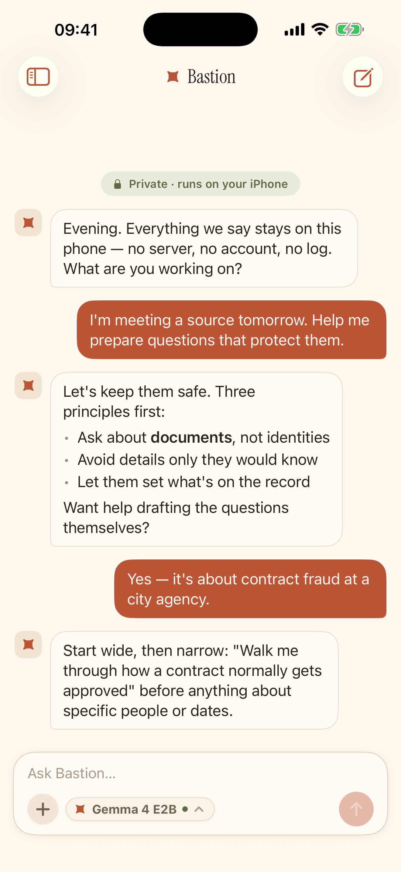 A Bastion conversation: preparing interview questions that protect a source